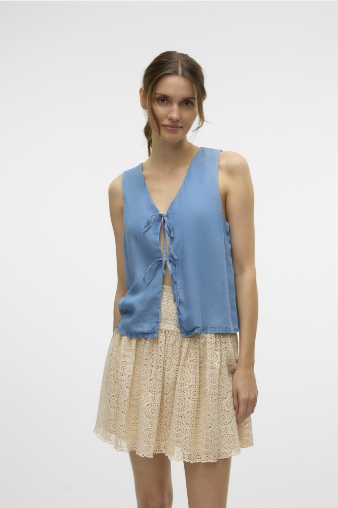 VMFLEUR SL STRING 2WAY TENCEL TOP G 10326066 MEDIUM BLUE DENIM
